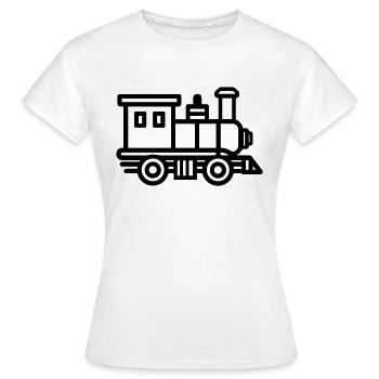 Lokomotive - Frauen T-Shirt - Weiß - Vorne - AI Model Female 172 dark (172cm)