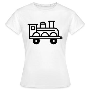 Lokomotive - Frauen T-Shirt - Weiß - Vorne - AI Model Female 172 dark (172cm)