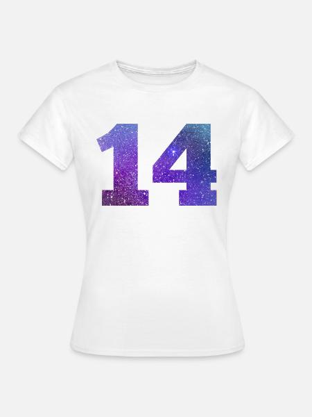 Galaxie Nummer 14 - Frauen T-Shirt - Weiß