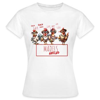 Mädelsabend Chicken Hühnerhaufen Frauen Stammtisch - Frauen T-Shirt - Weiß - Vorne - AI Model Female 172 dark (172cm)