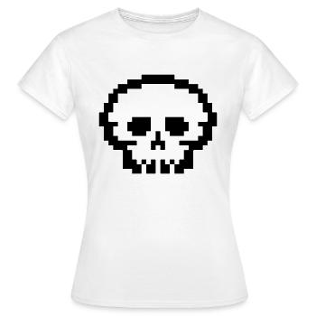 Crâne de pixel - T-shirt Femme - blanc - Devant - AI Model Female 172 dark (172cm)