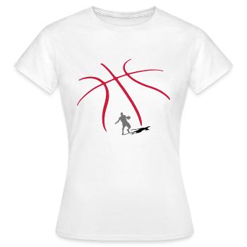 Basket-ball Basketball Basket - T-shirt Femme - blanc - Devant - AI Model Female 172 dark (172cm)