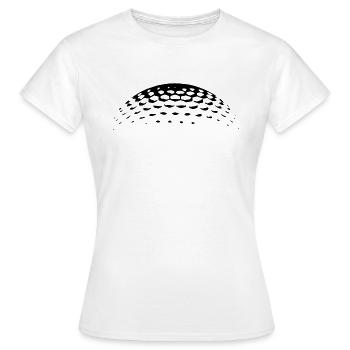 Golfball schwarz - Frauen T-Shirt - Weiß - Vorne - AI Model Female 172 dark (172cm)