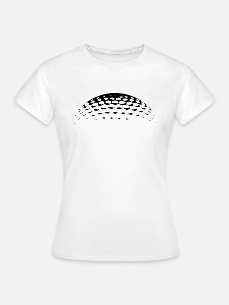 Golfball schwarz - Frauen T-Shirt - Weiß