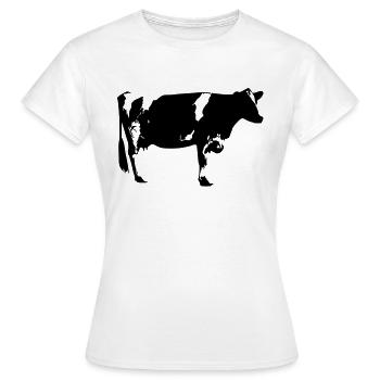 Vache - T-shirt Femme - blanc - Devant - AI Model Female 172 dark (172cm)
