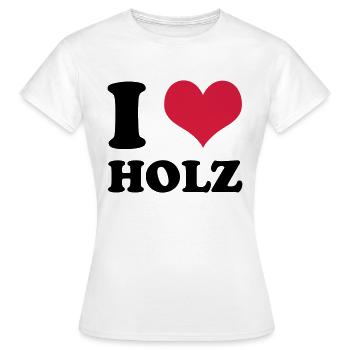 J'aime le bois - T-shirt Femme - blanc - Devant - AI Model Female 172 dark (172cm)