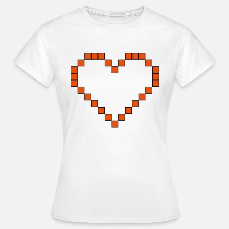 8 BIT Heart 01 - Women's T-Shirt - white