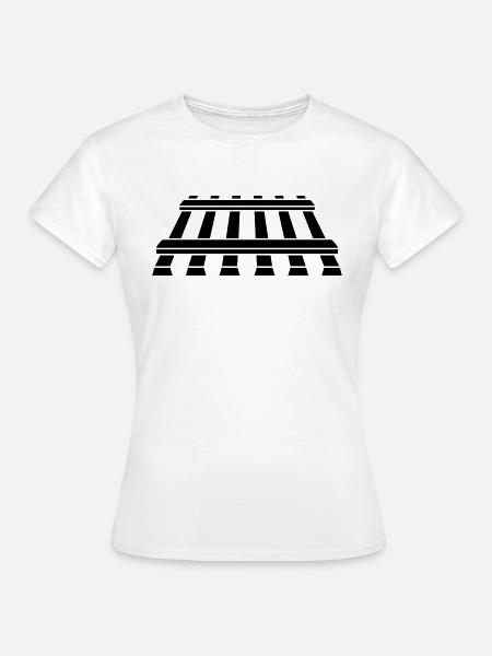 Logo Symbol Gleis - Frauen T-Shirt - Weiß