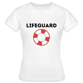 Gardes-côtes Lifeguard Garde-côte Baywatch - T-shirt Femme - blanc - Devant - AI Model Female 172 dark (172cm)