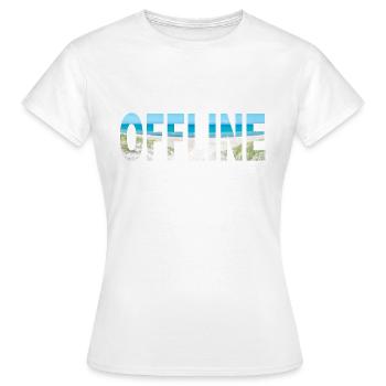 Offline Küste Urlaub Strandurlaub abschalten relax - Frauen T-Shirt - Weiß - Vorne - AI Model Female 172 dark (172cm)