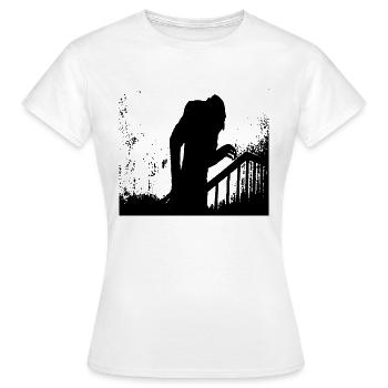 Bonjour - T-shirt Femme - blanc - Devant - AI Model Female 172 dark (172cm)