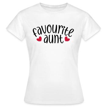 Favorite Aunt Best Aunt Gift Nephew Niece - Women's T-Shirt - white - Front - AI Model Female 172 dark (172cm)