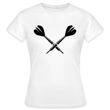 flèches fléchettes - T-shirt Femme - blanc - Devant - AI Model Female 172 dark (172cm)