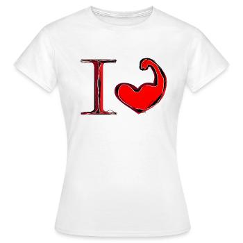 muscles - T-shirt Femme - blanc - Devant - AI Model Female 172 dark (172cm)