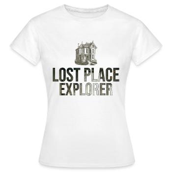 Explorateur des lieux perdus / Urbexer / Lieux abandonnés - T-shirt Femme - blanc - Devant - AI Model Female 172 dark (172cm)