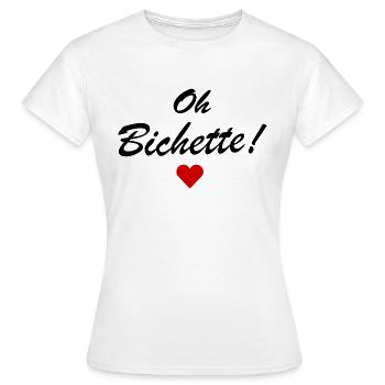 oh bichette - T-shirt Femme - blanc - Devant - AI Model Female 172 dark (172cm)