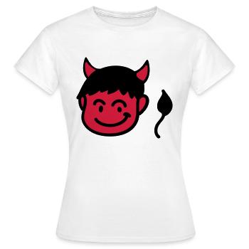 Petit Diable 2 - T-shirt Femme - blanc - Devant - AI Model Female 172 dark (172cm)