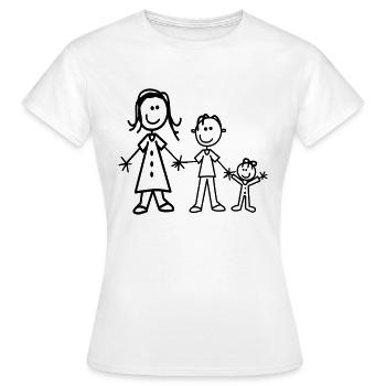 drei Geschwister 2021 - Frauen T-Shirt - Weiß - Vorne - AI Model Female 172 dark (172cm)