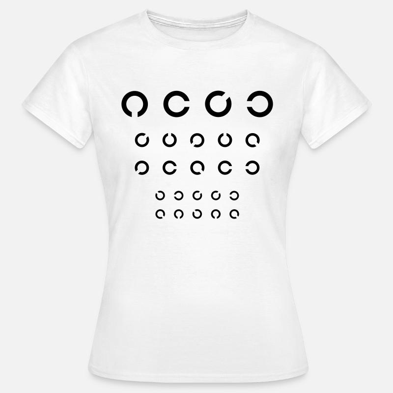 Eye test - circles - Women's T-Shirt - white