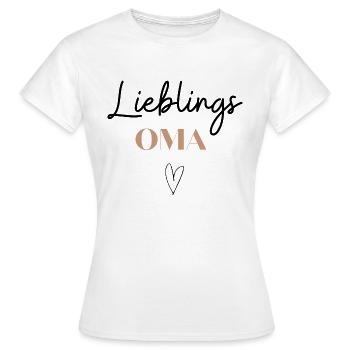 Lieblingsoma, Geschenk Oma, Du wirst Oma 2022 - Frauen T-Shirt - Weiß - Vorne - AI Model Female 172 dark (172cm)