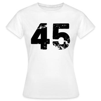 45 - T-shirt Femme - blanc - Devant - AI Model Female 172 dark (172cm)