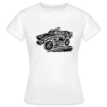 Militärgepanzertes Fahrzeug - Frauen T-Shirt - Weiß - Vorne - AI Model Female 172 dark (172cm)