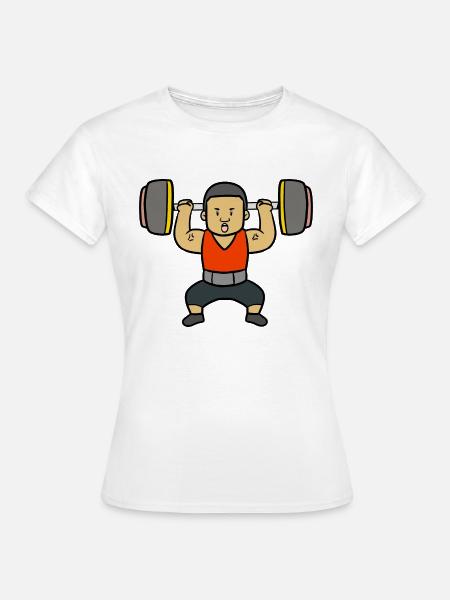 Gewichtheber - Frauen T-Shirt - Weiß