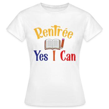 Rentrée scolaire - T-shirt Femme - blanc - Devant - AI Model Female 172 dark (172cm)