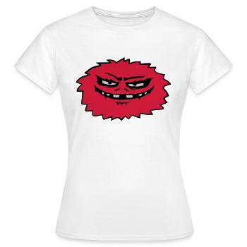 Haariges böses Monster Comic - Frauen T-Shirt - Weiß - Vorne - AI Model Female 172 dark (172cm)