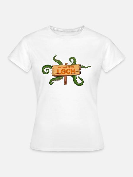 Willkommen am Loch (See) Schottland Gruselig - Frauen T-Shirt - Weiß