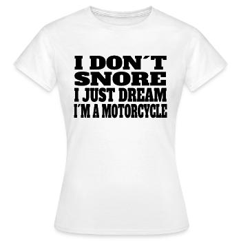 Moto Cyclomoteur Motocross Cadeau Motocycliste - T-shirt Femme - blanc - Devant - AI Model Female 172 dark (172cm)