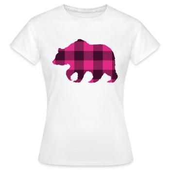 Mother Bear Mom Gift Girl Christmas Pink - Women's T-Shirt - white - Front - AI Model Female 172 dark (172cm)
