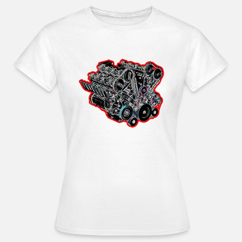V8 Red Stroke - Women's T-Shirt - white