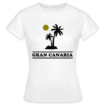 Gran Canaria - Frauen T-Shirt - Weiß - Vorne - AI Model Female 172 dark (172cm)