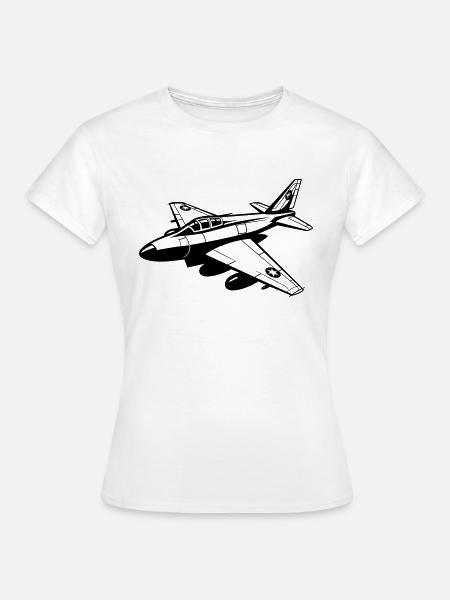 Kampfjet - Frauen T-Shirt - Weiß