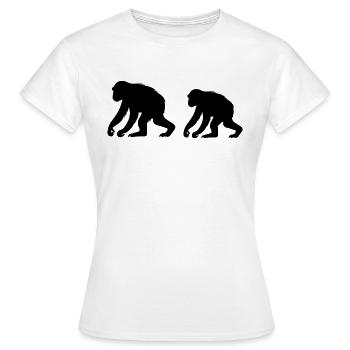 affen - Frauen T-Shirt - Weiß - Vorne - AI Model Female 172 dark (172cm)