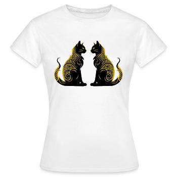 cats - Frauen T-Shirt - Weiß - Vorne - AI Model Female 172 dark (172cm)