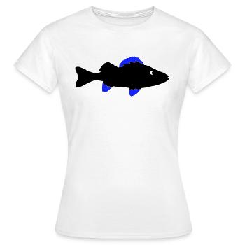 Poisson perche - T-shirt Femme - blanc - Devant - AI Model Female 172 dark (172cm)