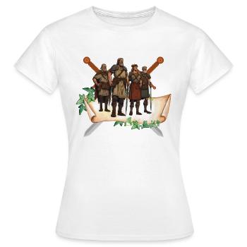 Germanen Motiv - Frauen T-Shirt - Weiß - Vorne - AI Model Female 172 dark (172cm)