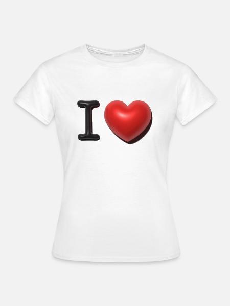 Ich liebe in 3D - Frauen T-Shirt - Weiß