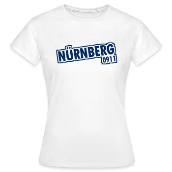Nürnberg - 0911 - Vorwahl - Bayern - Frauen T-Shirt - Weiß - Vorne - AI Model Female 172 dark (172cm)