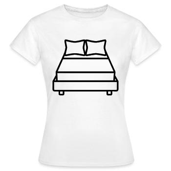 Bett - Frauen T-Shirt - Weiß - Vorne - AI Model Female 172 dark (172cm)