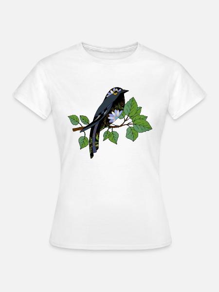 Bunter Vogel - Frauen T-Shirt - Weiß