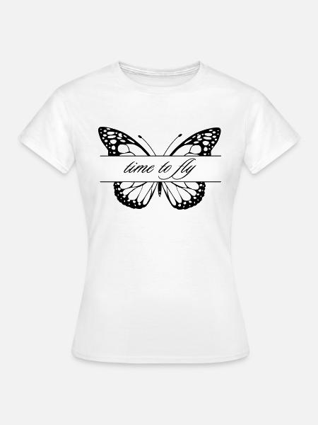 Butterfly timetofly - Frauen T-Shirt - Weiß