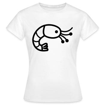 Crevette - T-shirt Femme - blanc - Devant - AI Model Female 172 dark (172cm)