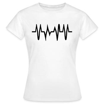 Heartbeat - Women's T-Shirt - white - Front - AI Model Female 172 dark (172cm)
