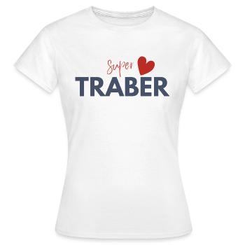 SuperTraber Traber T-Shirt - Frauen T-Shirt - Weiß - Vorne - AI Model Female 172 dark (172cm)