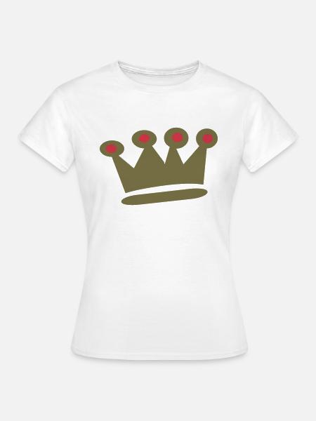 Krone mit Rubinen - Frauen T-Shirt - Weiß