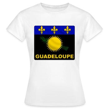 Guadeloupe Flagge - Frauen T-Shirt - Weiß - Vorne - AI Model Female 172 dark (172cm)