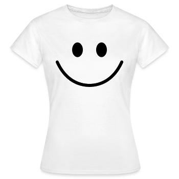 le visage souriant - T-shirt Femme - blanc - Devant - AI Model Female 172 dark (172cm)